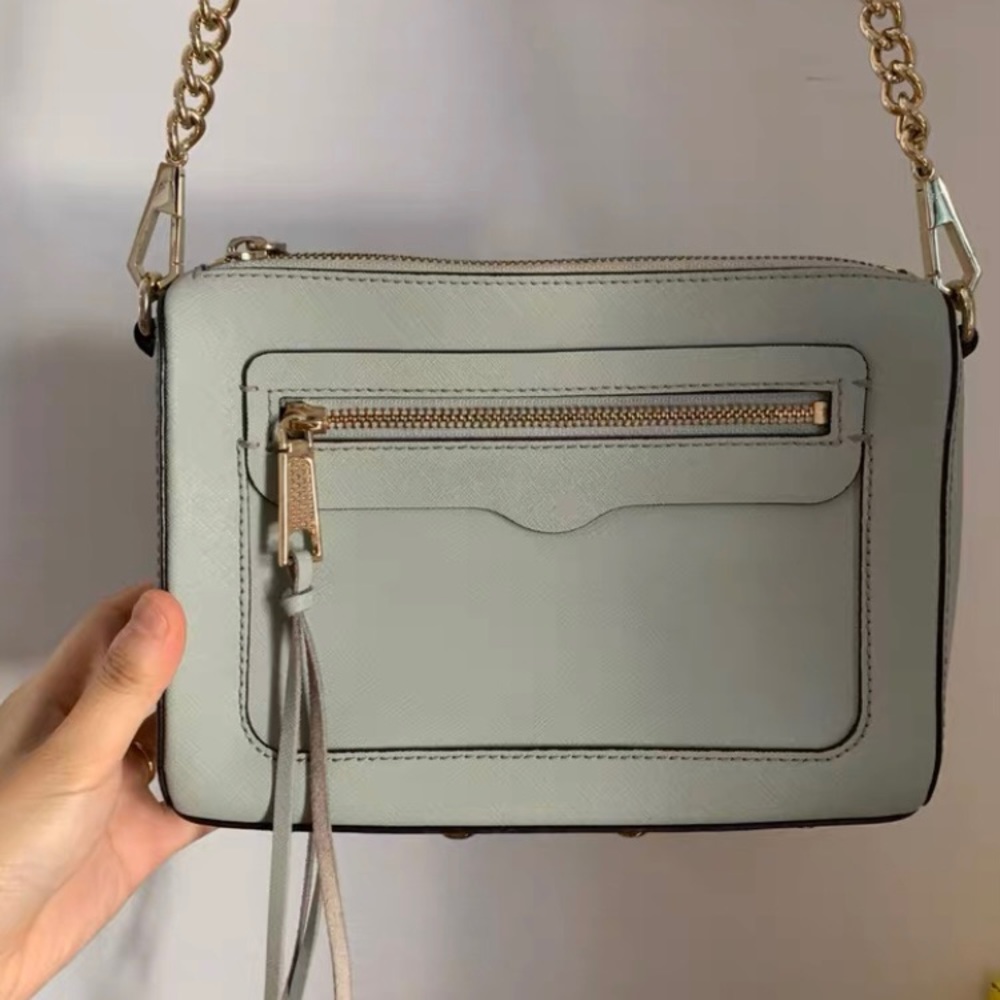 Rebecca Minkoff Avery mint blue crossbody bag
